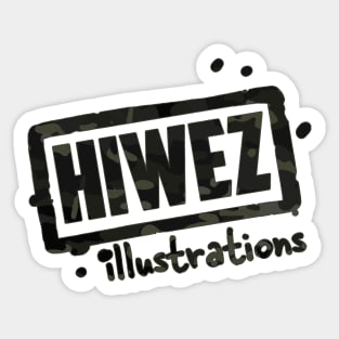 HIWEZ logo Multicam Black Sticker
